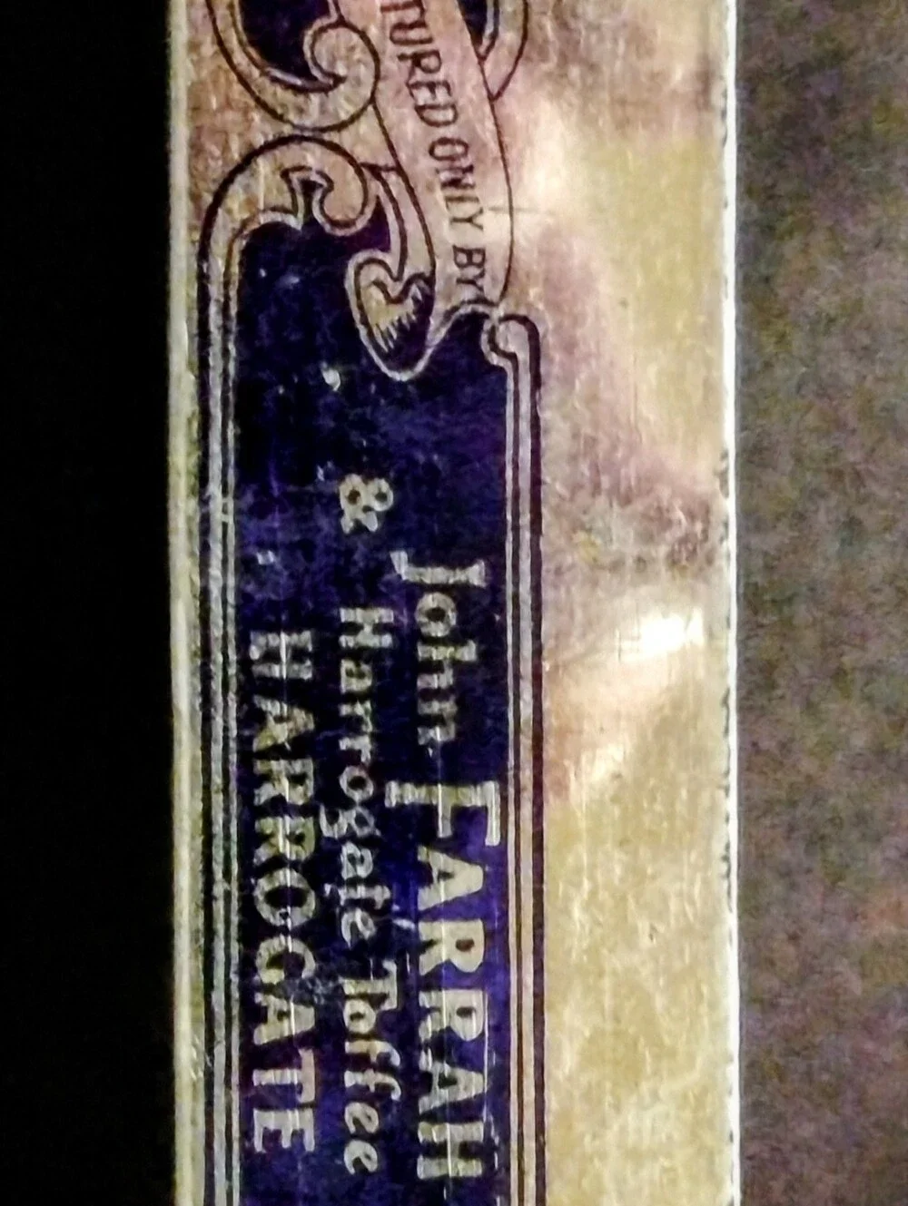Vintage Farrah's Original Harrogate Toffee Tin Blue Silver 7oz 200g England